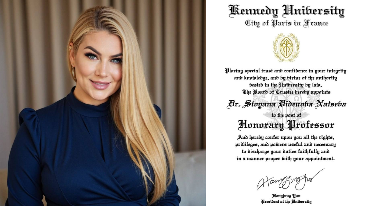 Историческо международно признание: д-р Стояна Нацева е Почетен професор в Kennedy University – Париж