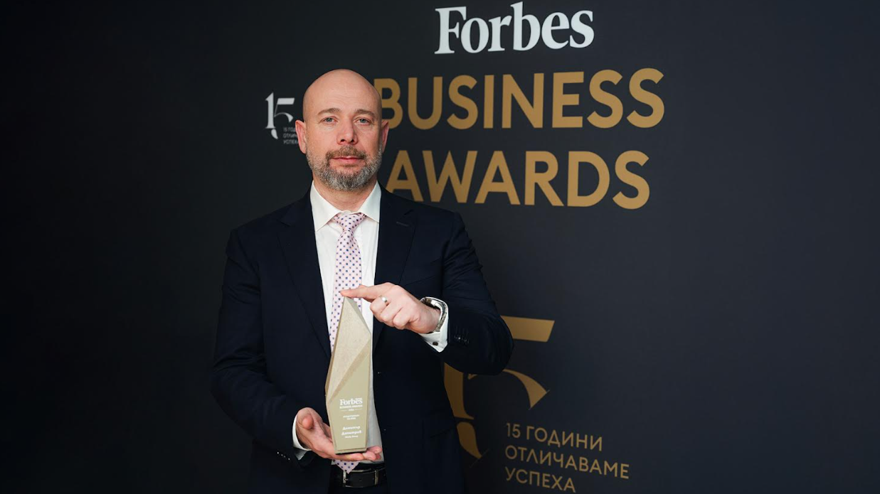 Изпълнителният директор и съосновател на Shelly Group – Димитър Димитров, бе отличен с наградата „Предприемач на 2026“