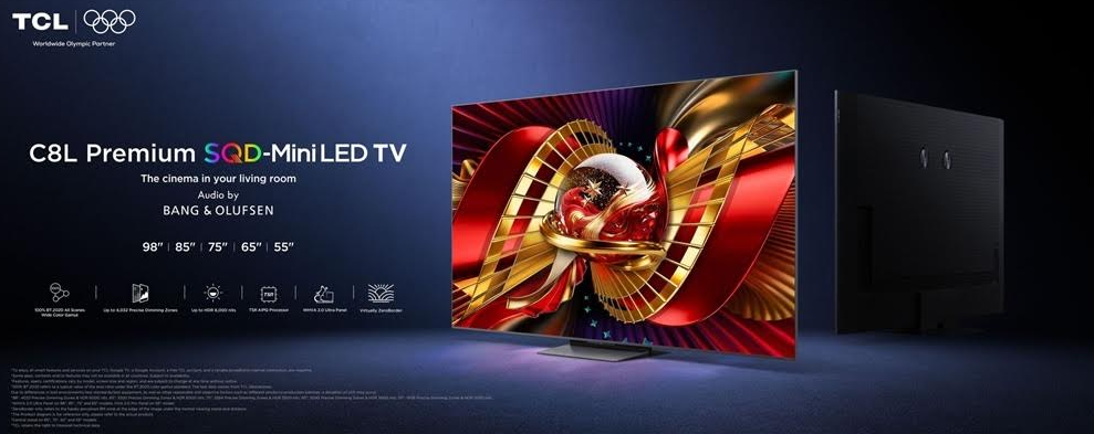 TCL представя серията C8L SQD‑Mini LED в Европа, пренасяйки кинематографична картина и превъзходен звук в дома